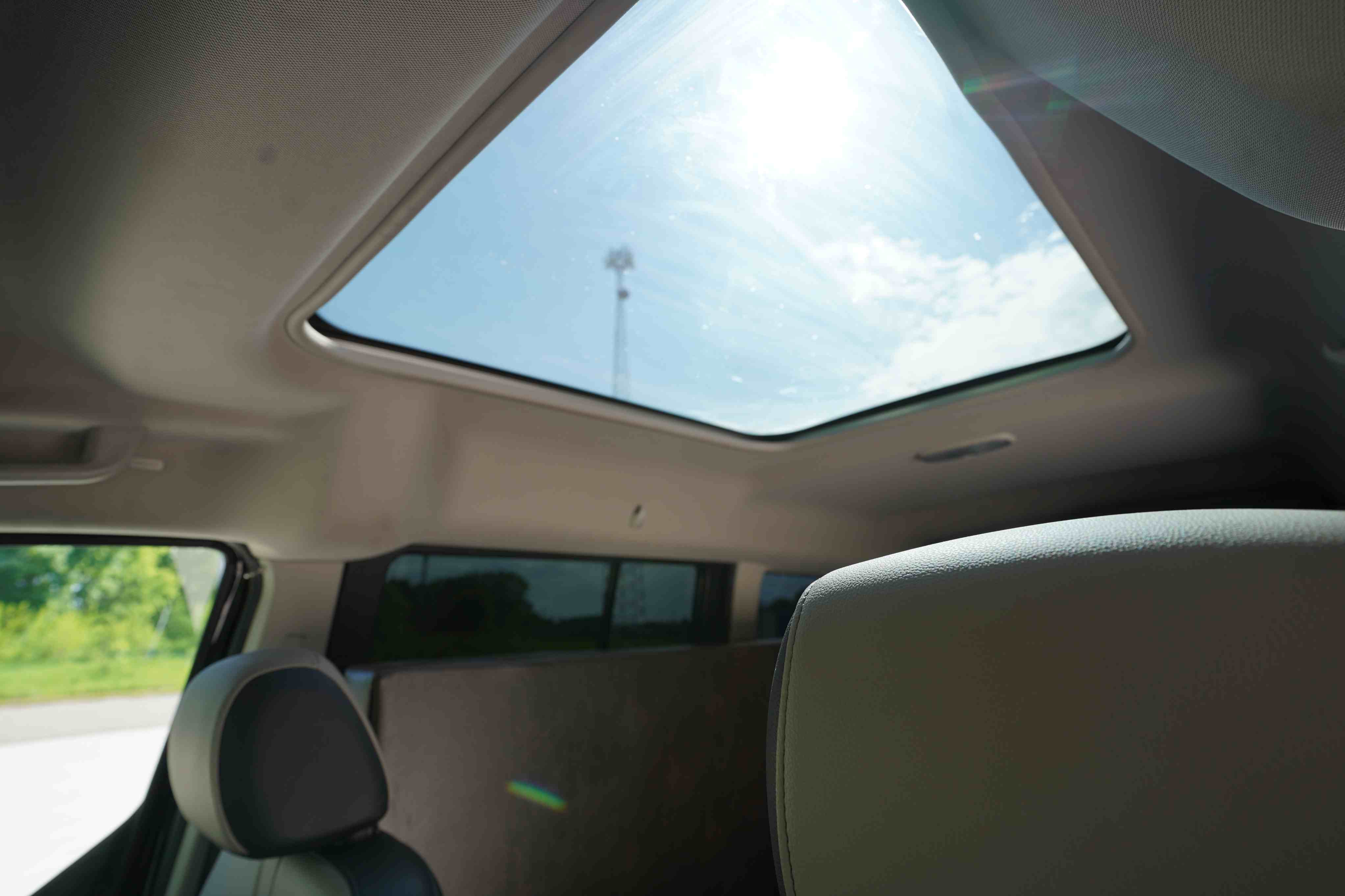 Interior view of panoramic roof Mini-T Campervan