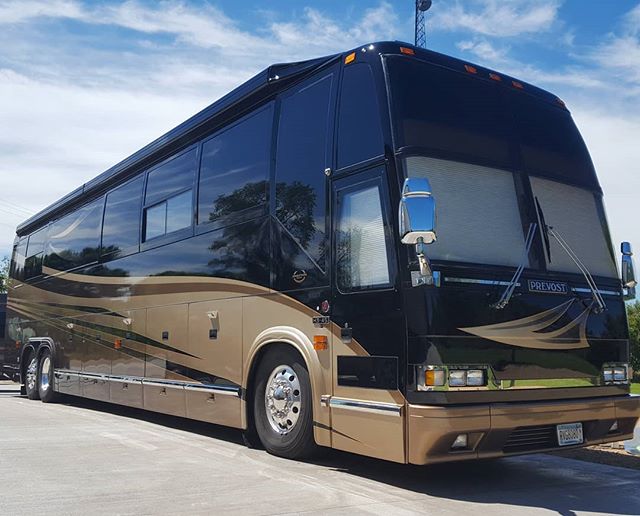 Large luxury motorhome showing the scale of traditional RV travel