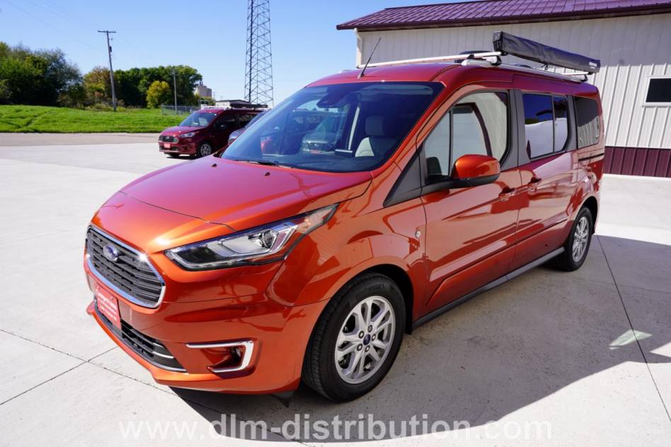 2021 Sedona Orange Mini-T Campervan® for Fall travels! Awning, hitch mounted storage
